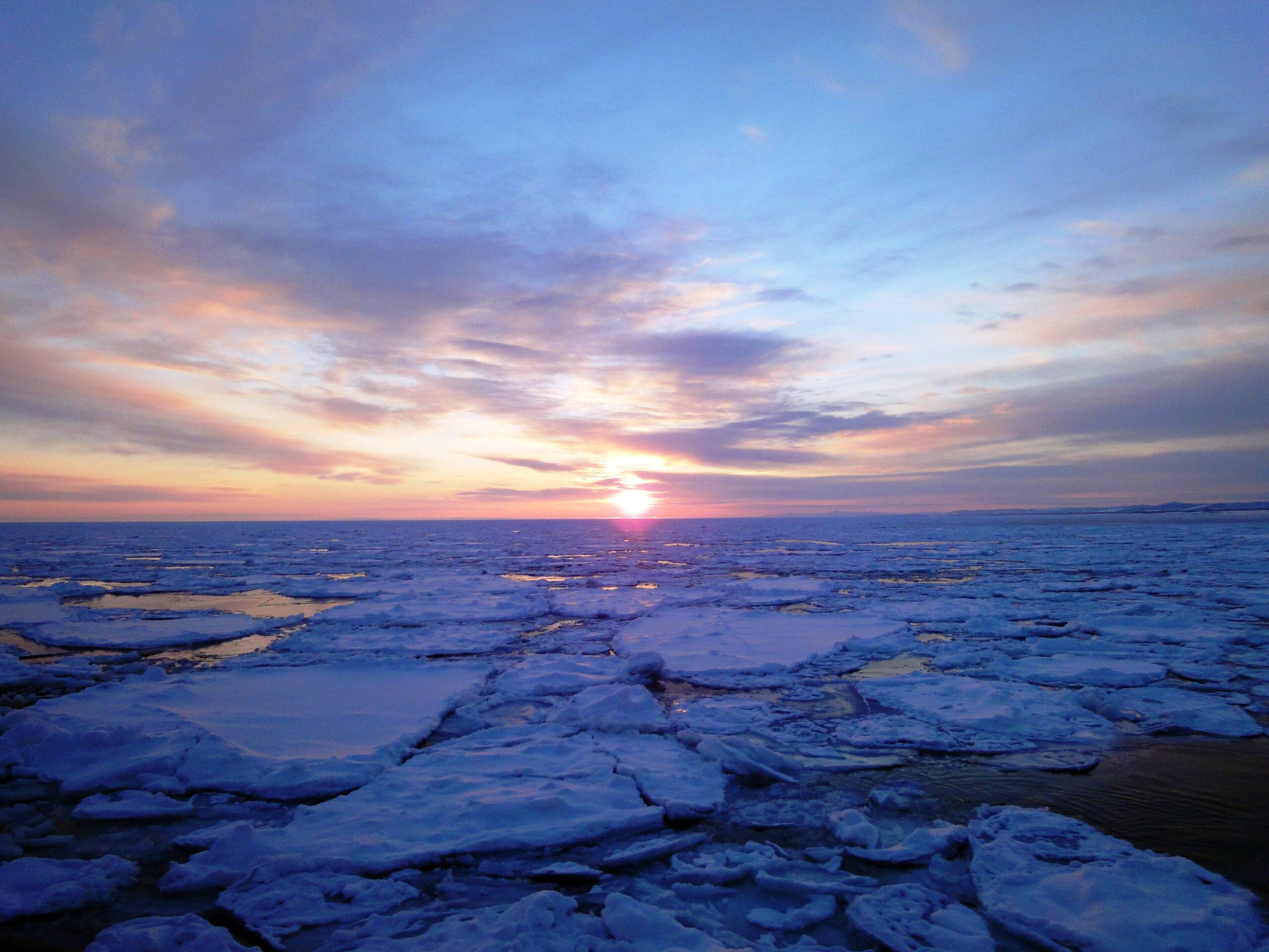 Drift Ice off the coast of Mombetsu